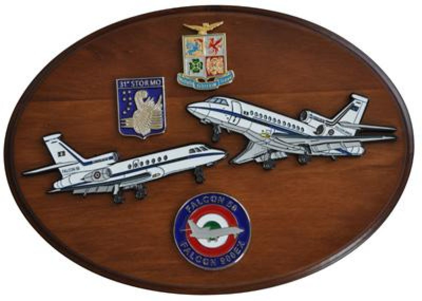 CREST ARALDICO AEREI FALCON 50 - FALCON 900EX AERONAUTICA MILITARE MIS CM 22,5 X 17,5