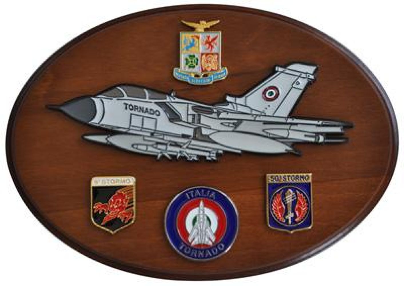 CREST ARALDICO AEREI TORNADO IDS-IT-ECR AERONAUTICA MILITARE MIS CM 22,5 X 17,5