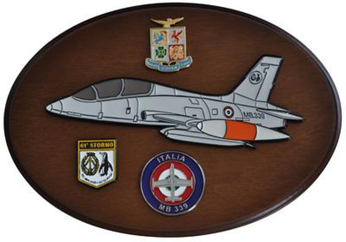 CREST ARALDICO AEREI MB.339A - MB.339 AERONAUTICA MILITARE MIS CM 22,5 X 17,5