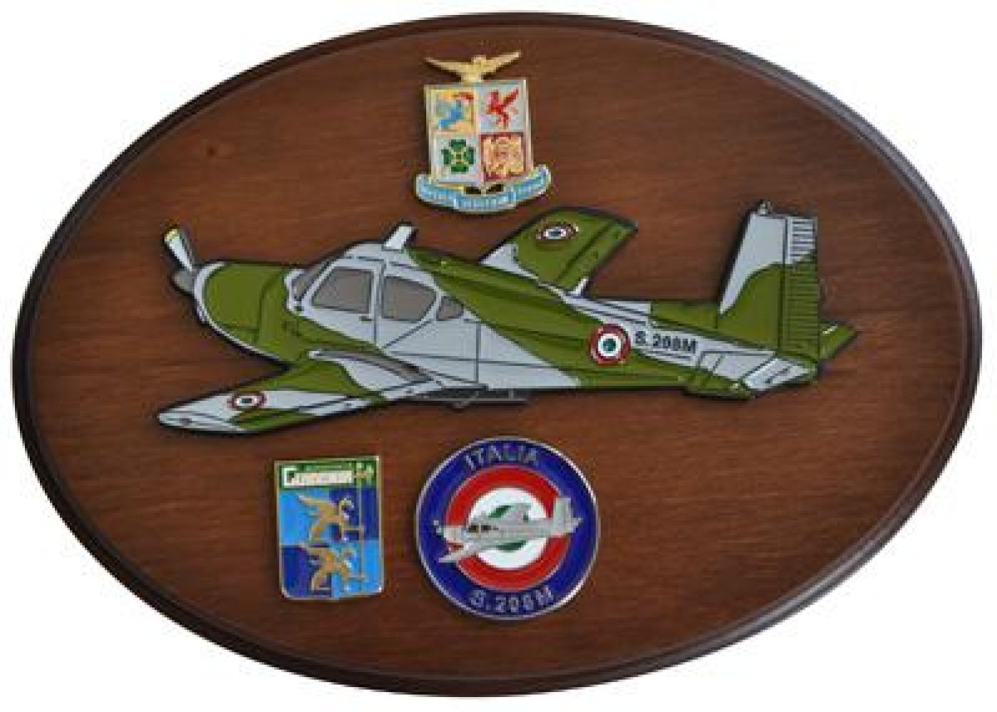 CREST ARALDICO AEREI S.208M AERONAUTICA MILITARE MIS CM 22,5 X 17,5