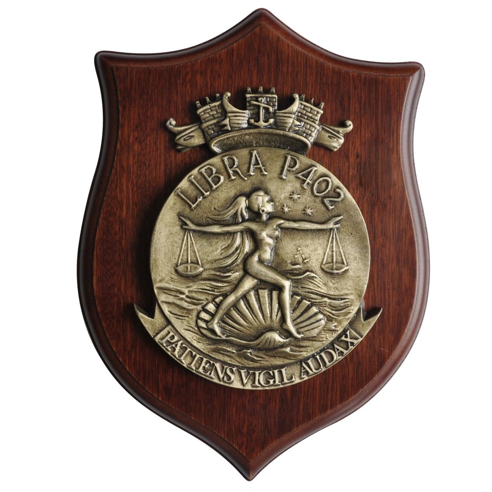 CREST IN METALLO M.M. NAVE LIBRA