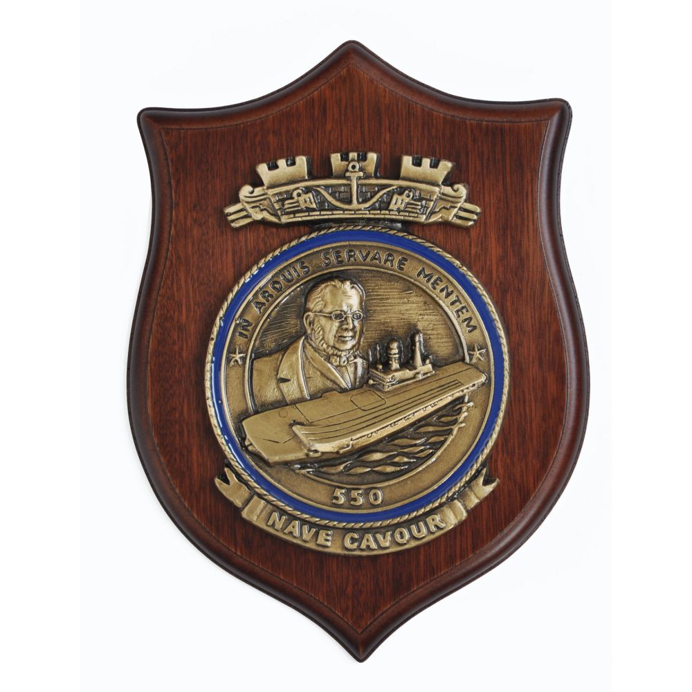 CREST IN METALLO SMALTATO M.M. CAVOUR