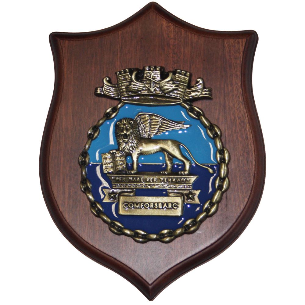 CREST IN METALLO M.M. COM. FORZA DA SBARCO