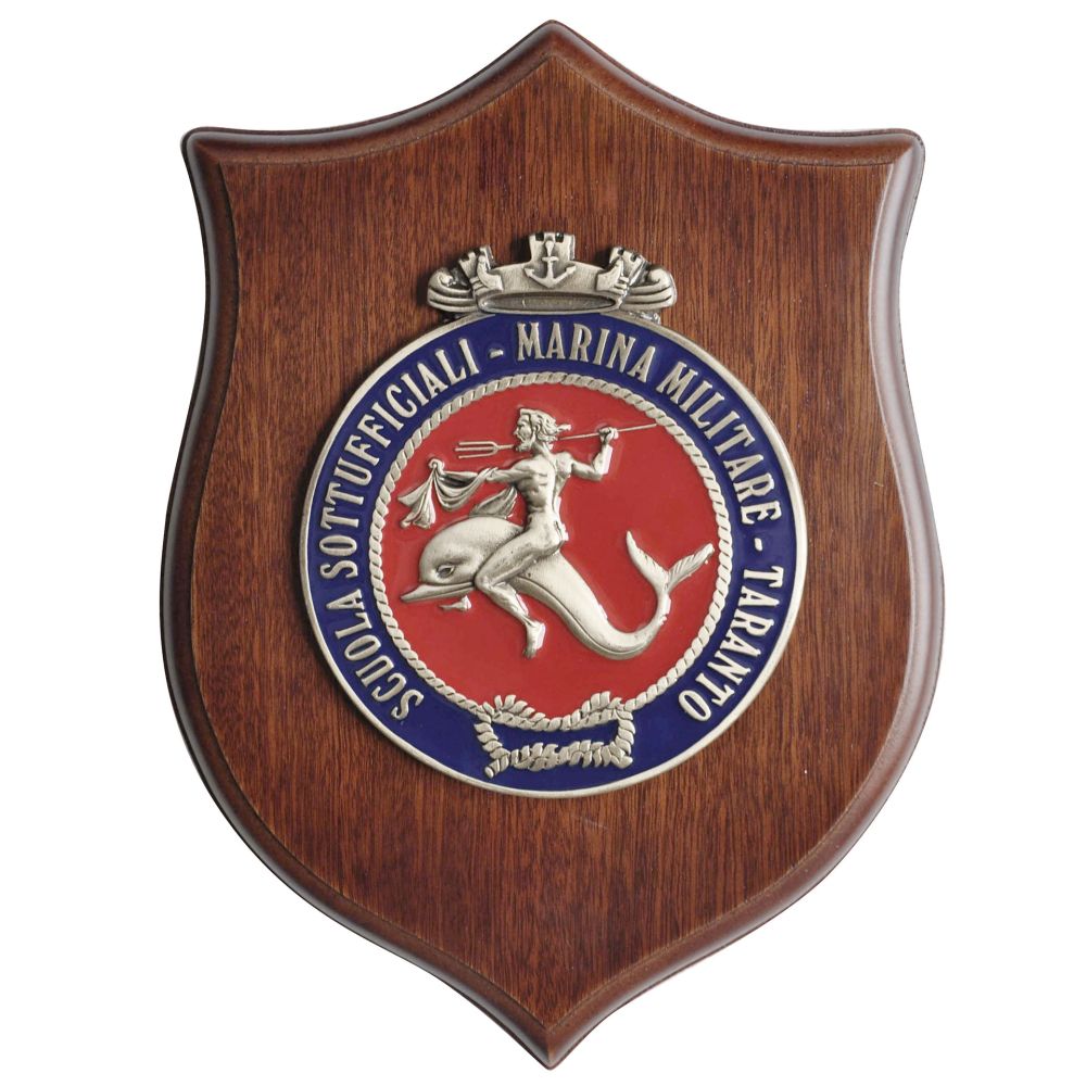 CREST IN METALLO SMALTATO M.M. SCUOLA SOTTUFFICIALI