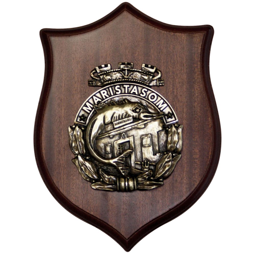 CREST IN METALLO M.M. MARISTASOM