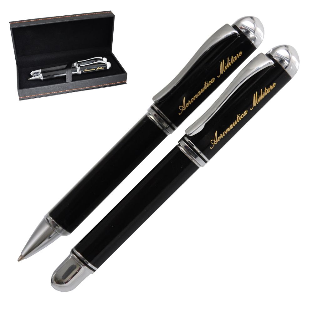 PENNA METALLLO BIRO E ROLLER IN ASTUCCIO REGALO