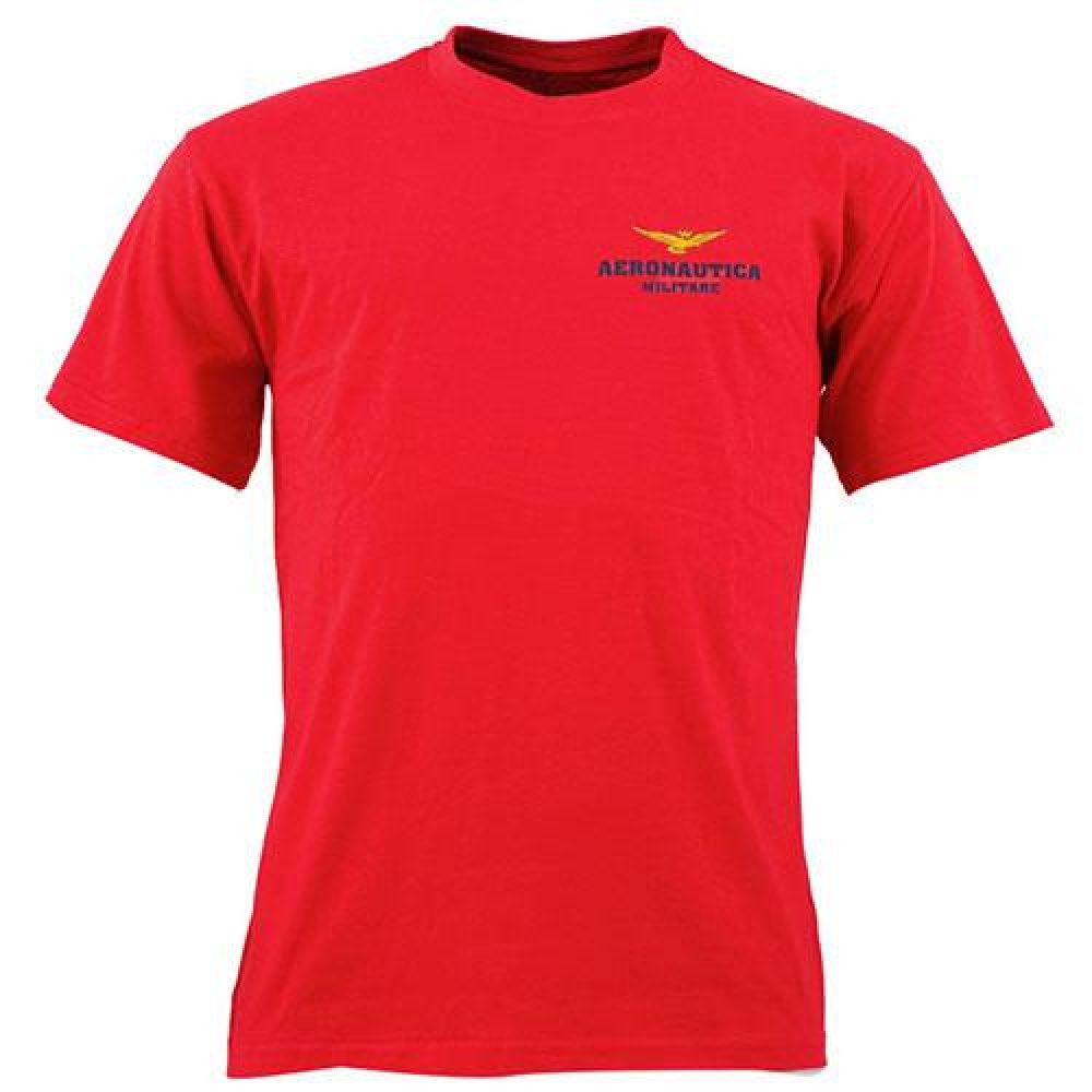 T-SHIRT COTONE MANICA CORTA ROSSA AERONAUTICA MILITARE