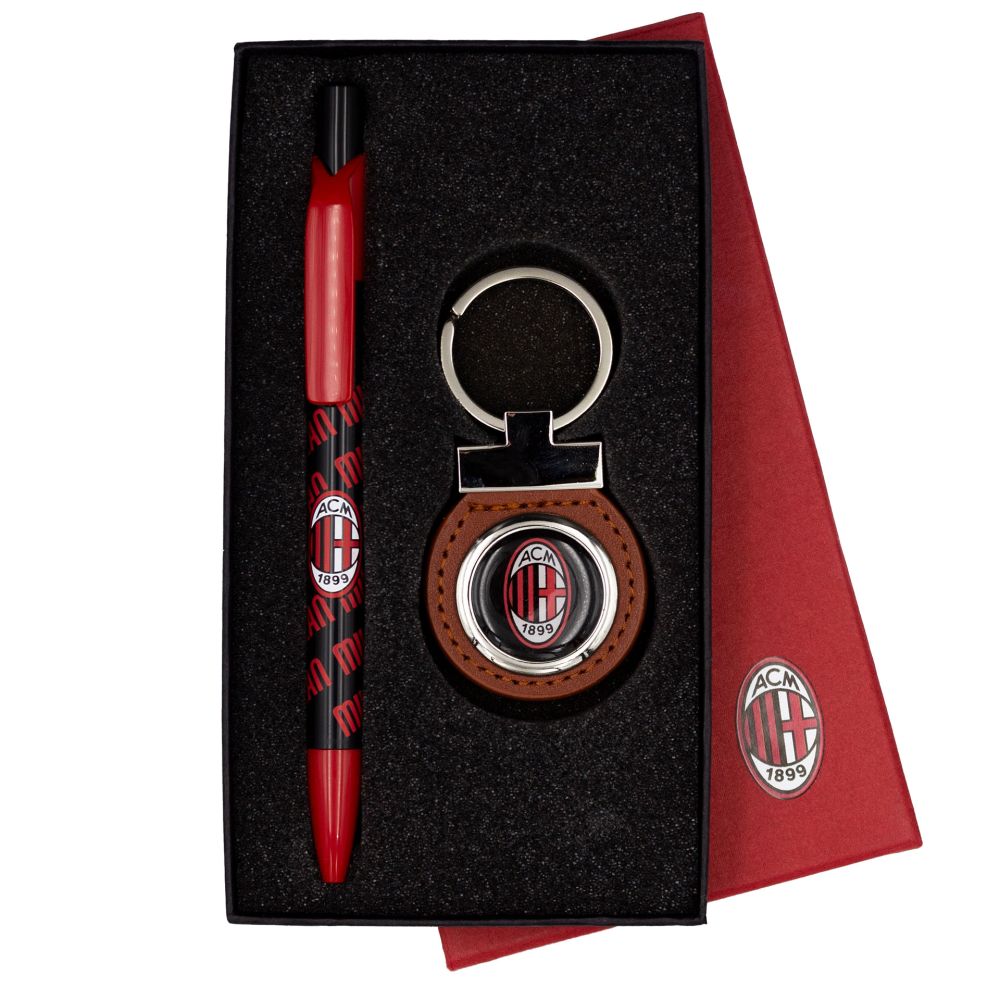 SET PENNA E PORTACHIAVI LOGO UFFICIALE MILAN