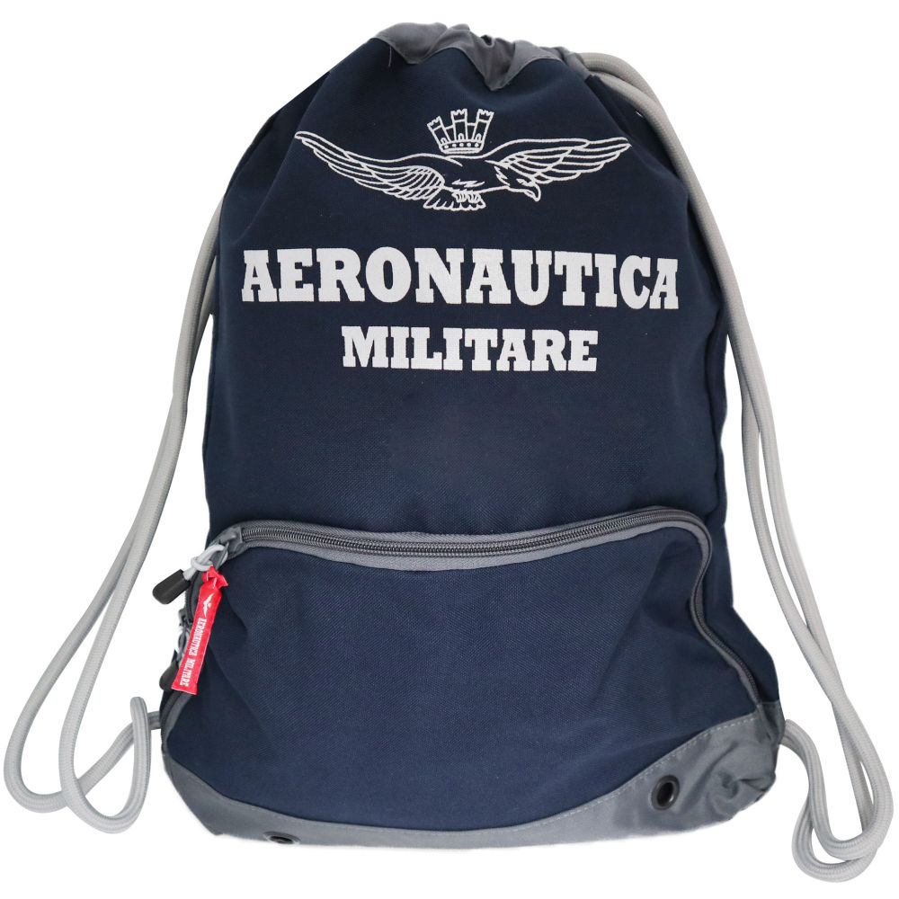 ZAINETTO ATHLEISURE GYMSAC: 600D-420D POLIESTERE, TESSUTO IMPERMEABILE 35X49X9CM AERONAUTICA MILITARE