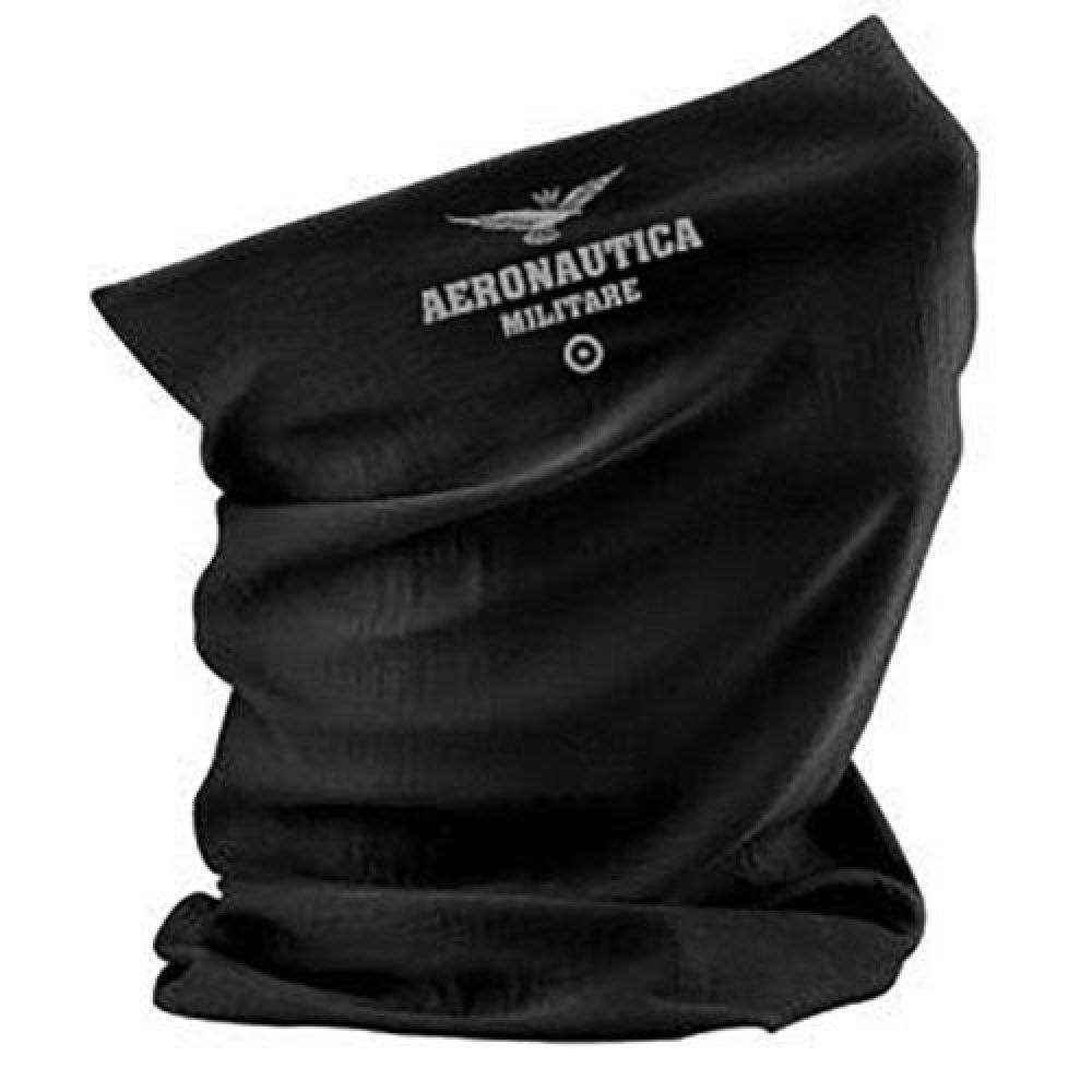 FASCIA MULTIUSO NERA IN POLIESTERE MICROFIBRA AERONAUTICA MILITARE