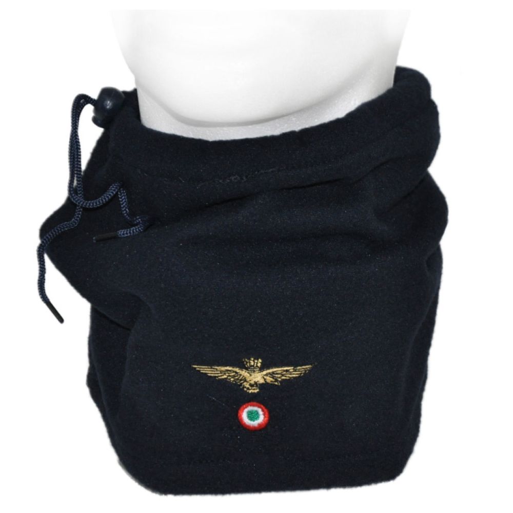 SCALDACOLLO ZUCCOTTO BLU IN PILE RICAMATO AERONAUTICA MILITARE