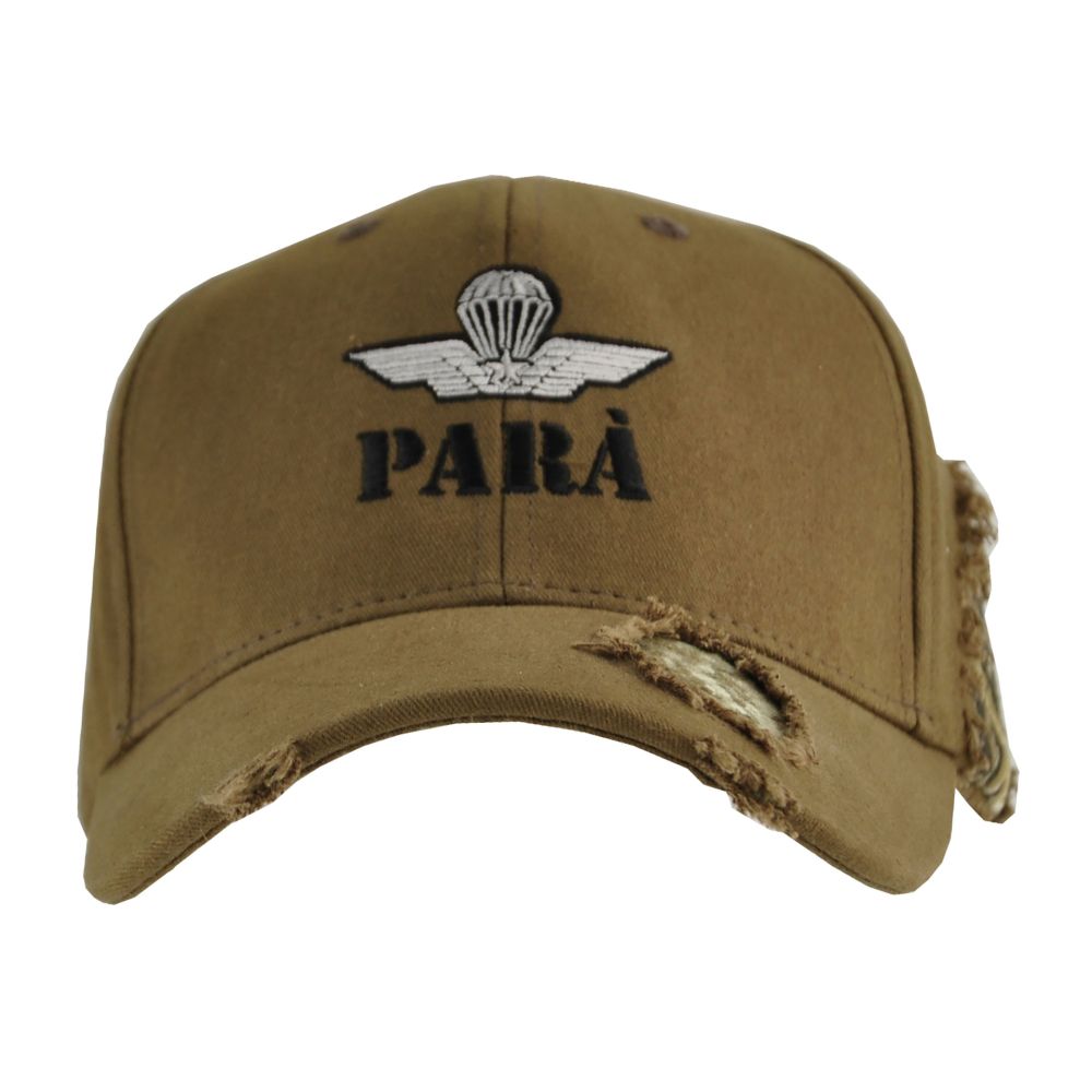 CAPPELLINO IN COTONE CON LOGO RICAMATO PARA' ESERCITO ITALIANO