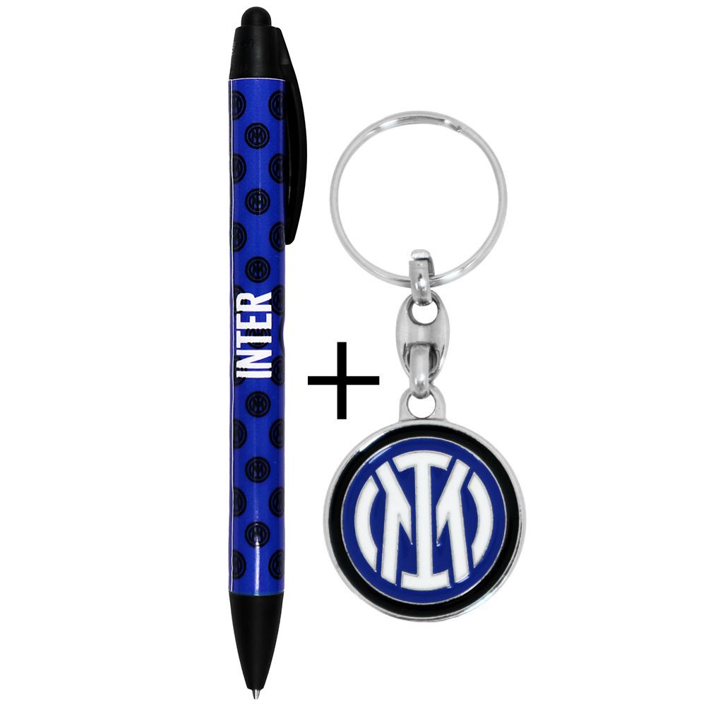 SET PENNA E PORTACHIAVI CON LOGO UFFICIALE INTER IN BLISTER