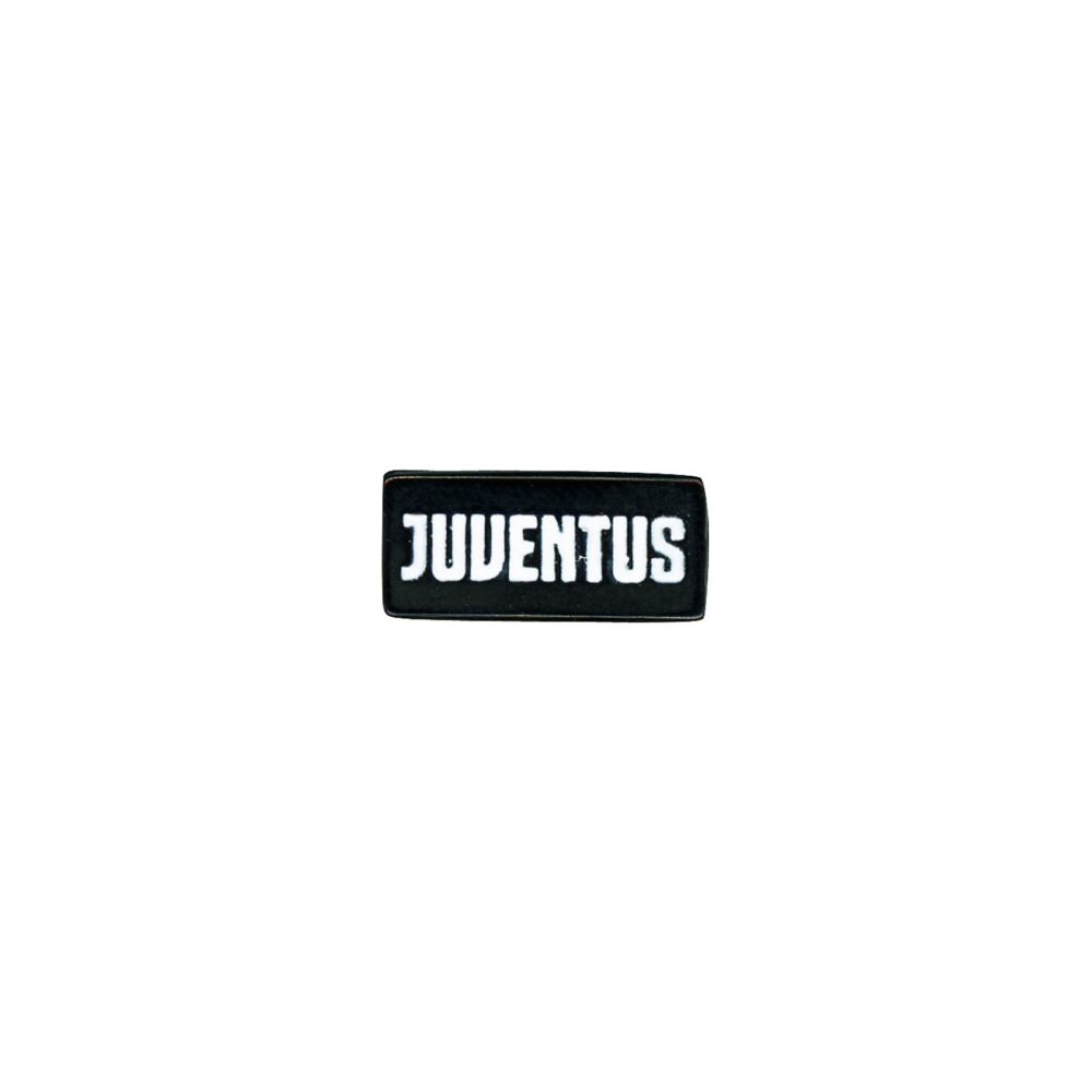 DISTINTIVO IN METALLO SMALTATO LOGO UFFICIALE JUVENTUS RETTANGOLARE