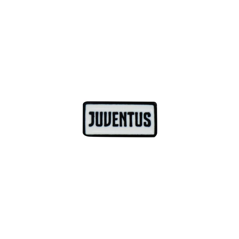 DISTINTIVO IN METALLO SMALTATO LOGO UFFICIALE JUVENTUS RETTANGOLARE