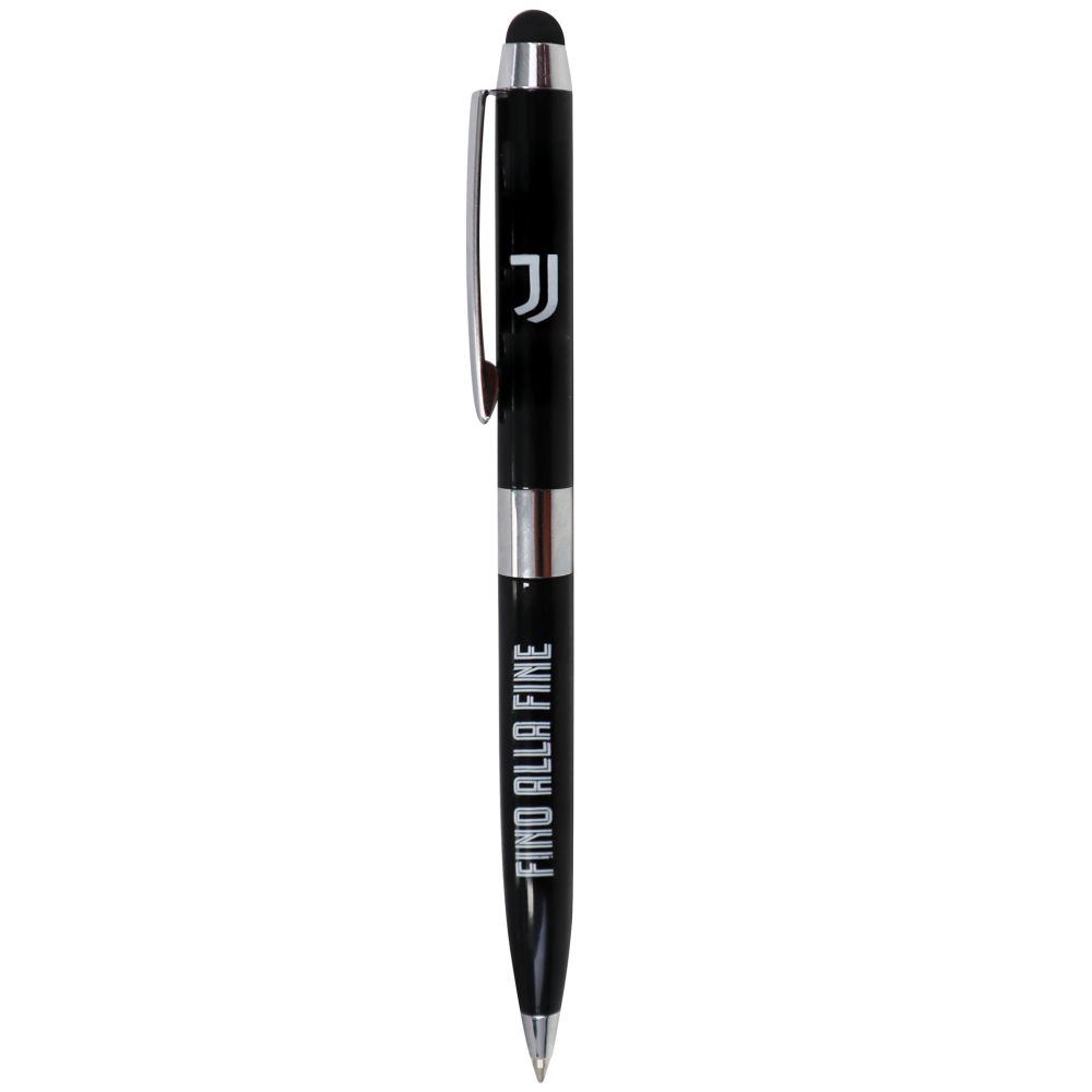 PENNA TOUCH CON CLIP IN METALLO FUSTO NERO LOGO UFFICIALE JUVENTUS