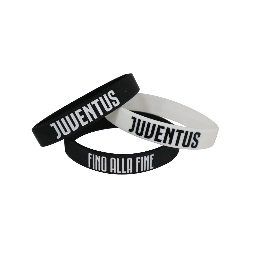 KIT 3 BRACCIALETTI IN SILICONE JUVENTUS BAMBINI