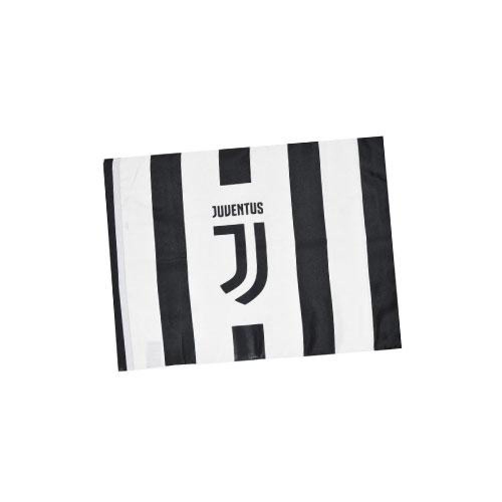 BANDIERA SENZA ASTA JUVENTUS CON LOGO GIALLO 50 X 70 CM