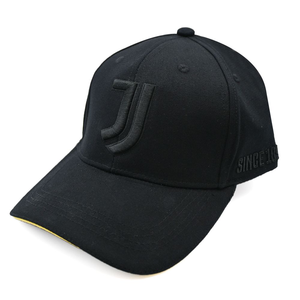 CAPPELLINO POLIESTERE CON VISIERA LOGO GIALLO JUVENTUS