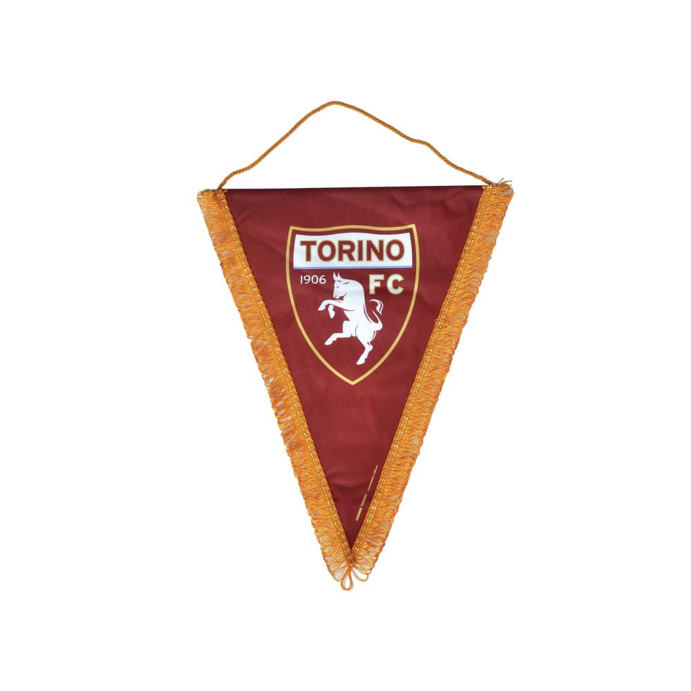 GAGLIARDETTO TRIANGOLARE IN RASO LOGO UFFICIALE TORINO FC 14X17 CM