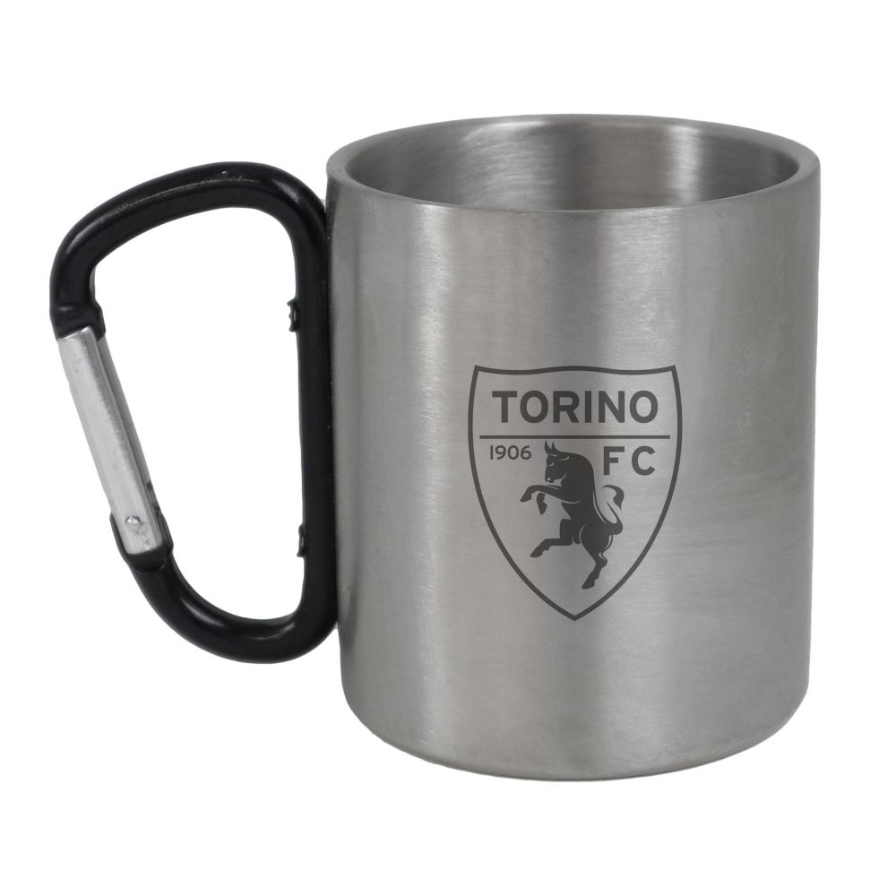 TAZZA MUG  IN ACCIAIO CON MOSCHETTONE LOGO UFFICICIALE TORINO FC