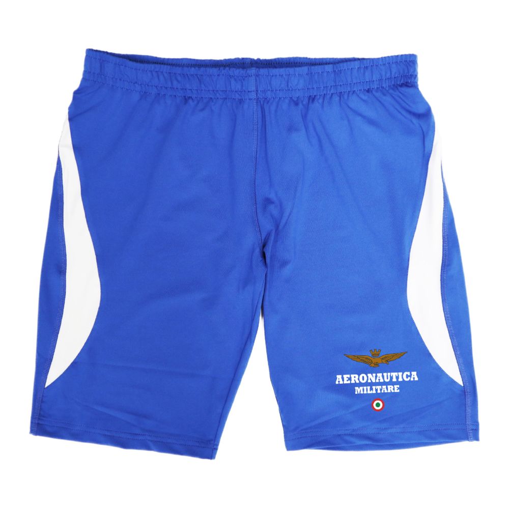 BERMUDA ELASTICIZZATO RUNNING, LOGO STAMPATO, 90% POLIESTERE 10% ELASTOMERO AERONAUTICA MILITARE