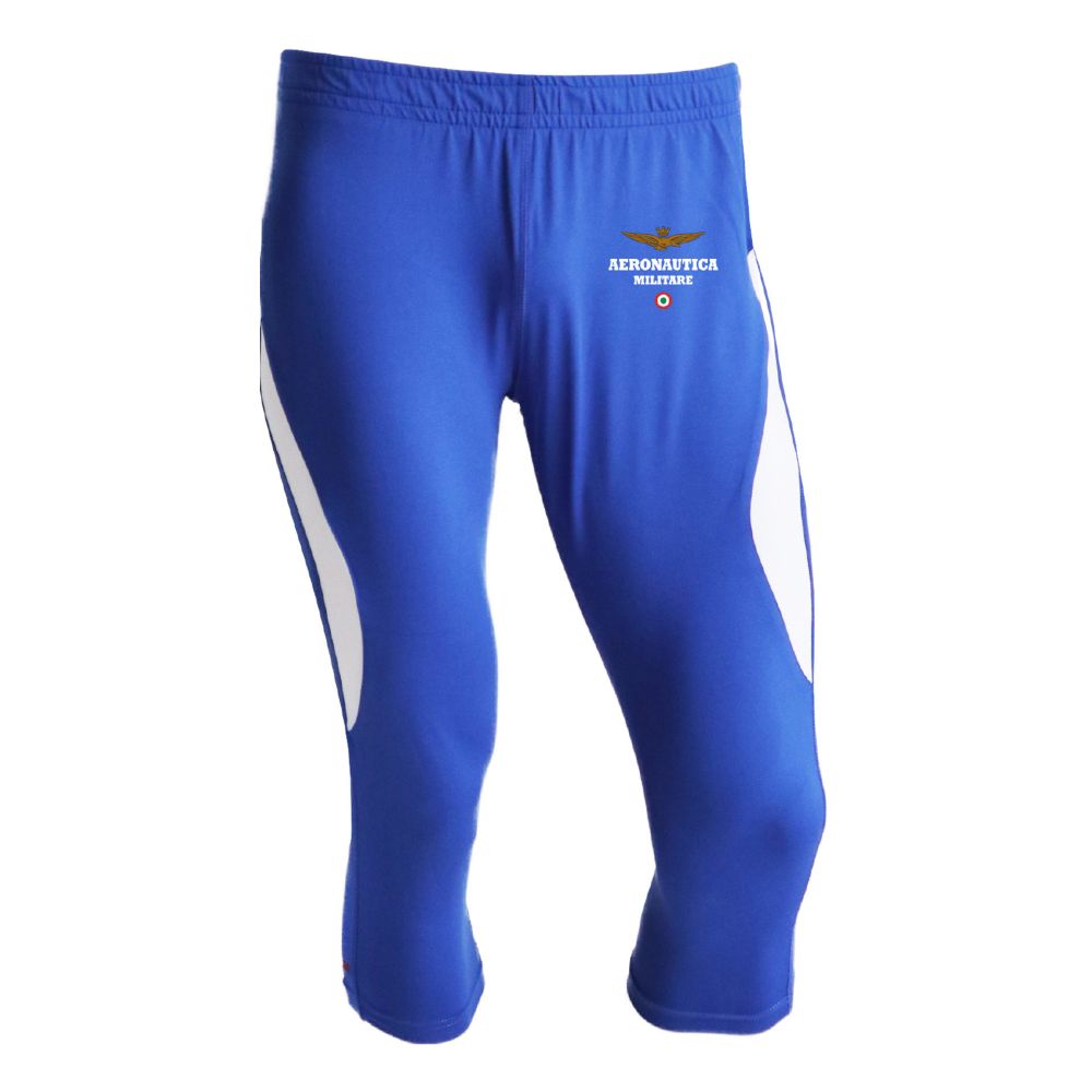 BERMUDA LUNGO RUNNING, LOGO STAMPATO, 90% POLIESTERE, 10% ELASTOMERO AERONAUTICA MILITARE