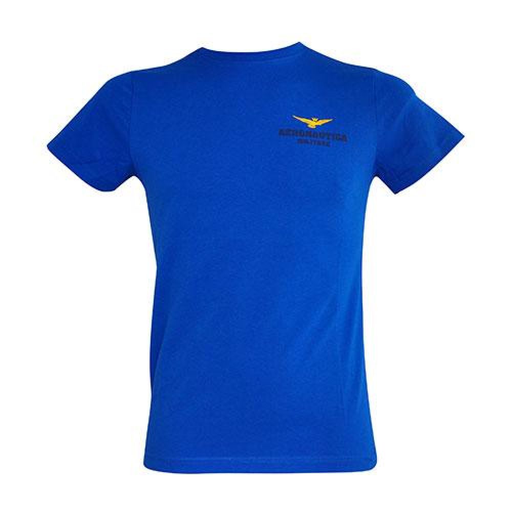 T-SHIRT COTONE MANICA CORTA BLU ROYAL AERONAUTICA MILITARE