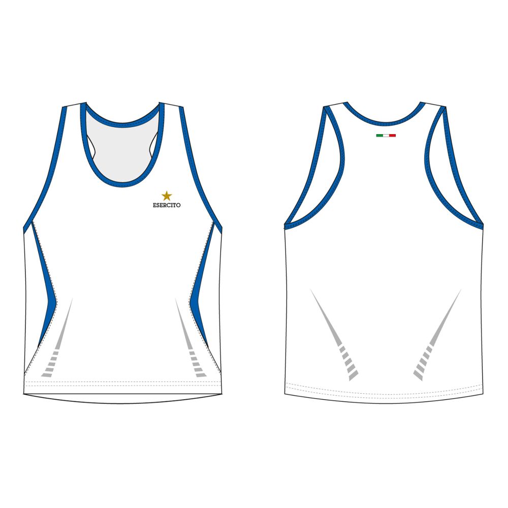 CANOTTA RUNNING, CON LOGO STAMPATO, 100% POLIESTERE ESERCITO ITALIANO