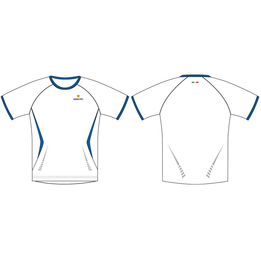 T-SHIRT RUNNING, CON LOGO STAMPATO, 100% POLIESTERE ESERCITO ITALIANO