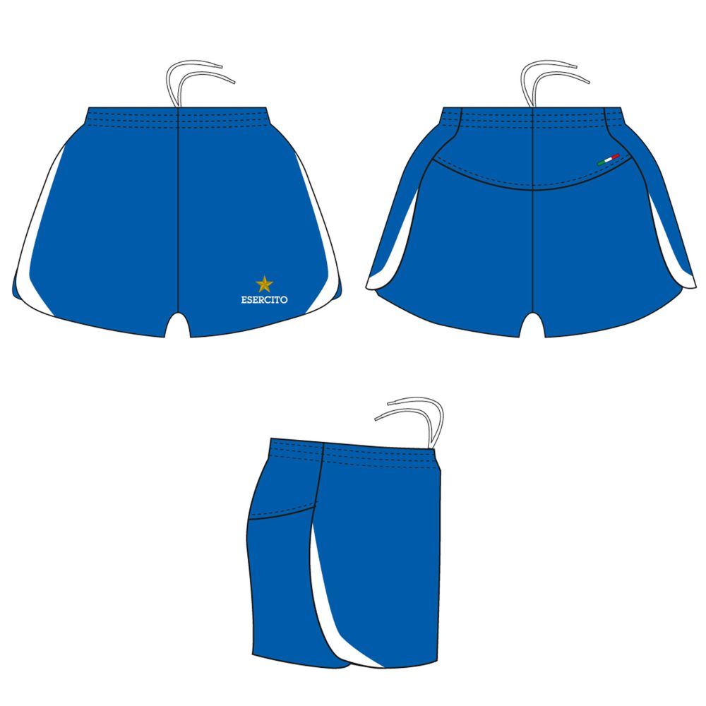 PANTALONCINO RUNNING, LOGO STAMPATO 100% POLIESTERE ESERCITO ITALIANO