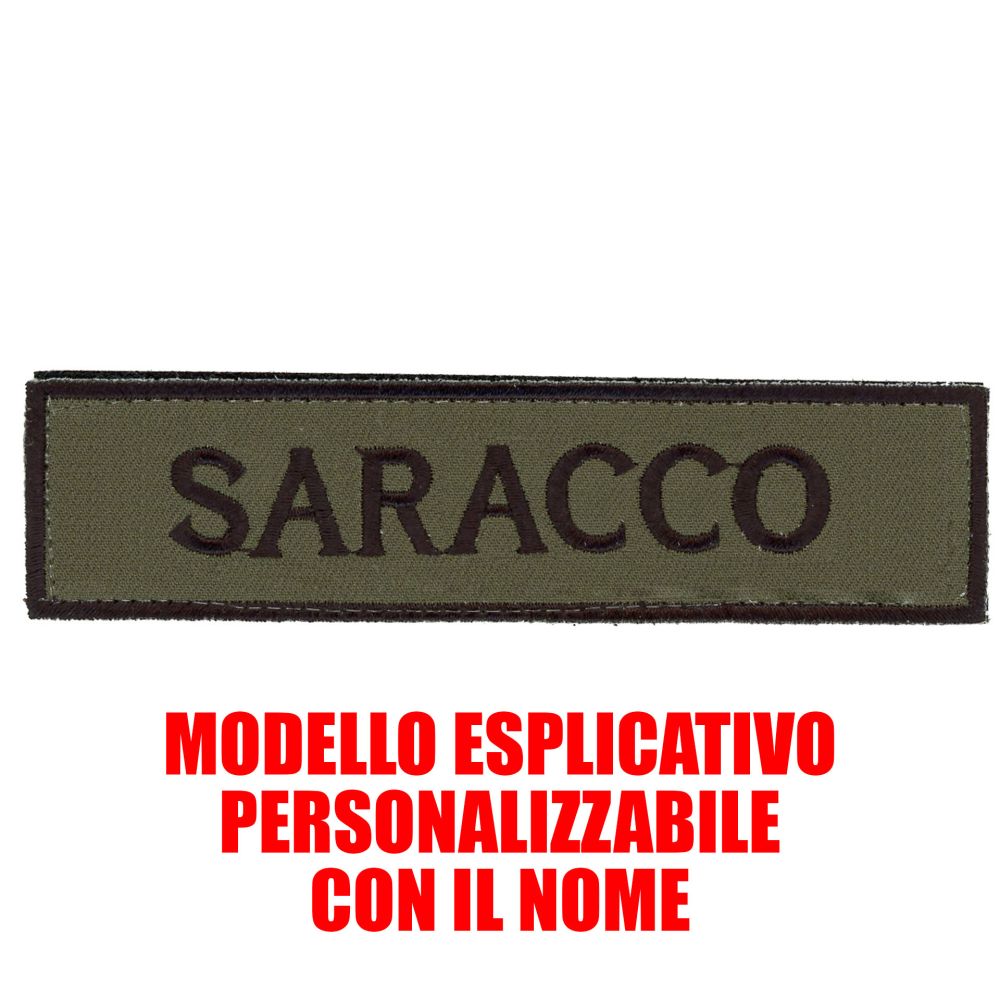 PATCH NOME RICAMATA CON VELCRO