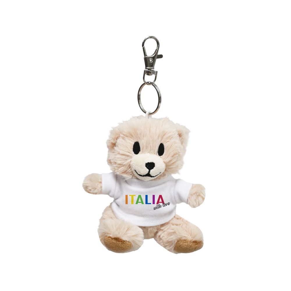 ORSETTO DI PELUCHE 100% POLIESTERE H. 8 CM CON GANCIO PORTACHIAVI ORSETTO DI PELUCHE 100% POLIESTERE H. 8 CM CON GANCIO PORTACHIAVI