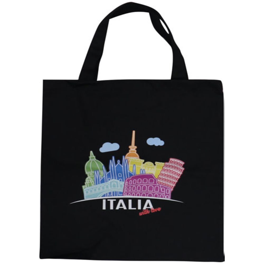 SHOPPER IN COTONE COLORE NERO