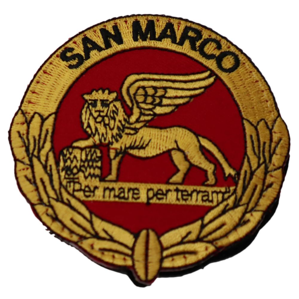 PATCH DISTINTIVO RICAMATO CON VELCRO B.M. SAN MARCO AV M.M.