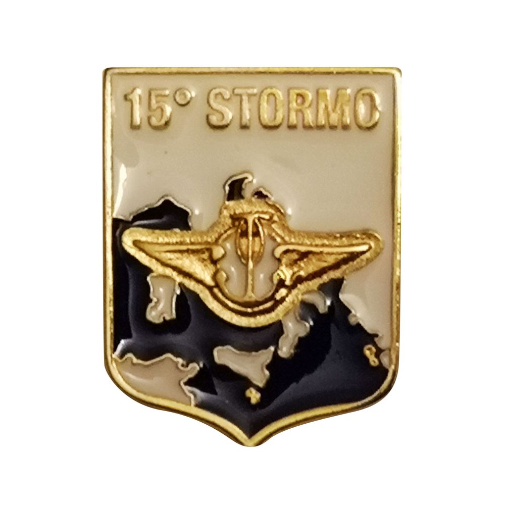 DISTINTIVO DA CAMICIA 25X32MM IN METALLO 15 STORMO
