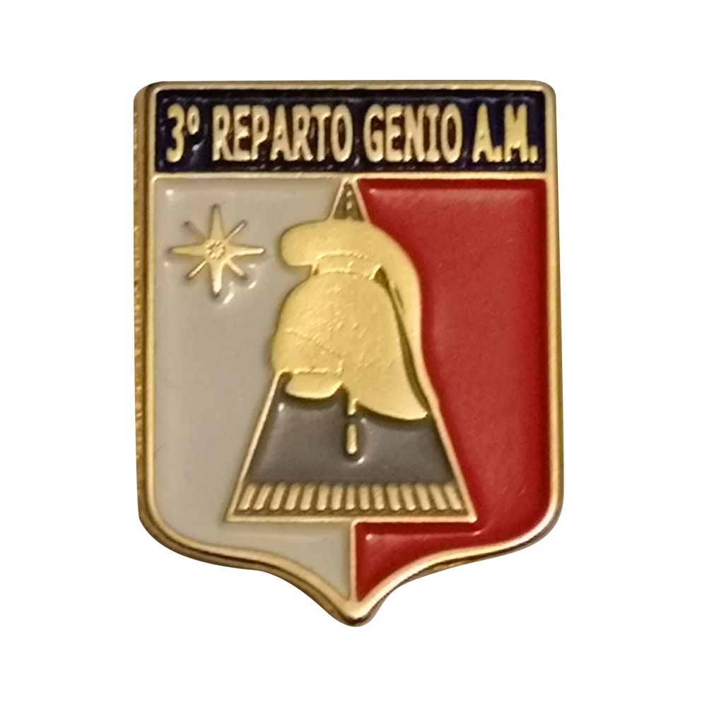 DISTINTIVO DA CAMICIA 24X30 MM IN METALLO 3 REPARTO GENIO AM