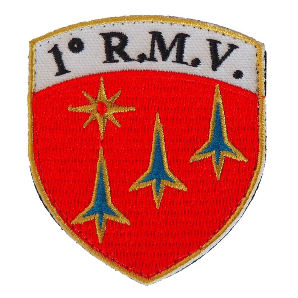 PATCH DISTINTIVO RICAMATO CON VELCRO DA COMBATTIMENTO 60X70 MM 1RMV