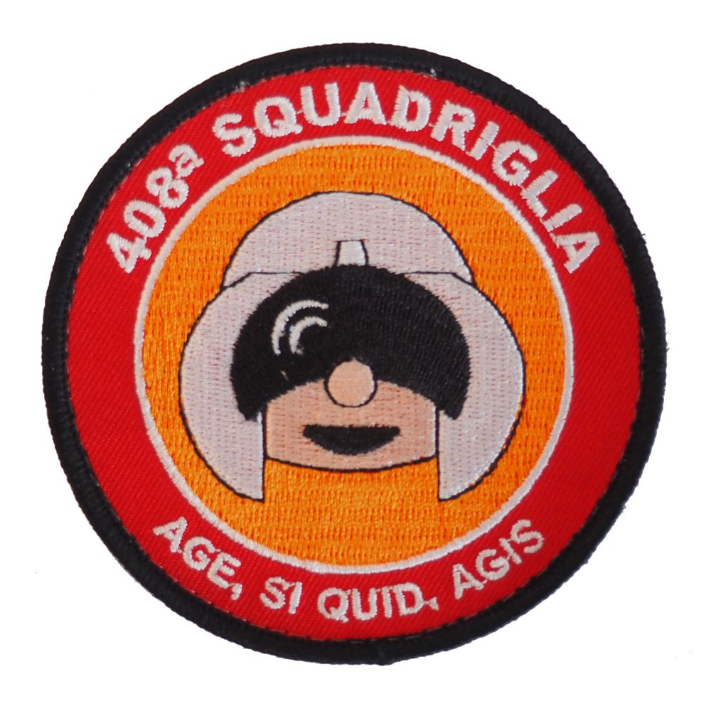 PATCH DISTINTIVO RICAMATO CON VELCRO Dia 90 MM 408 SQUADRIGLIA