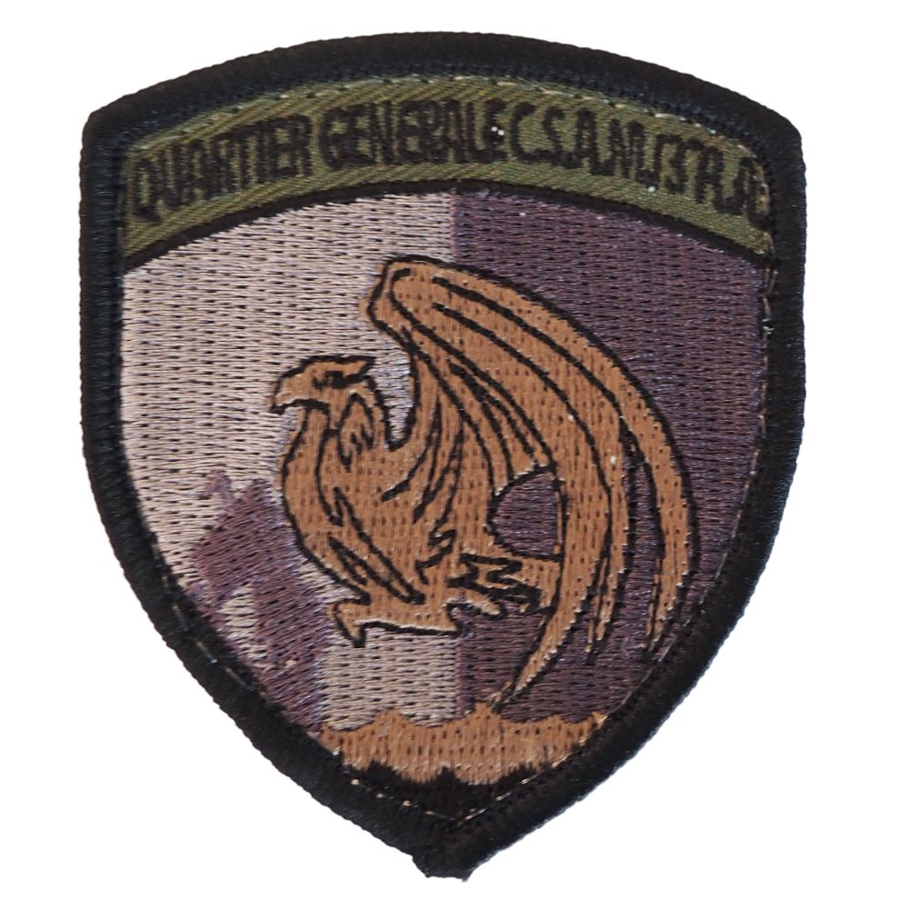 PATCH DISTINTIVO BASSA VISIBILITA RICAMATA CON VELCRO 60x70 MM QUARTIER