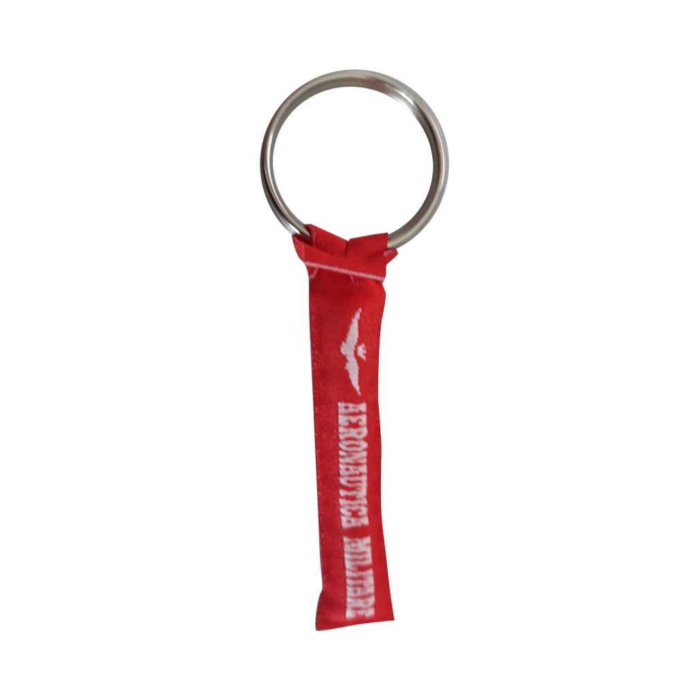 MINI PORTACHIAVI IN STOFFA RICAMATO REMOVE BEFORE FLIGHT, DIMENSIONE 9 C