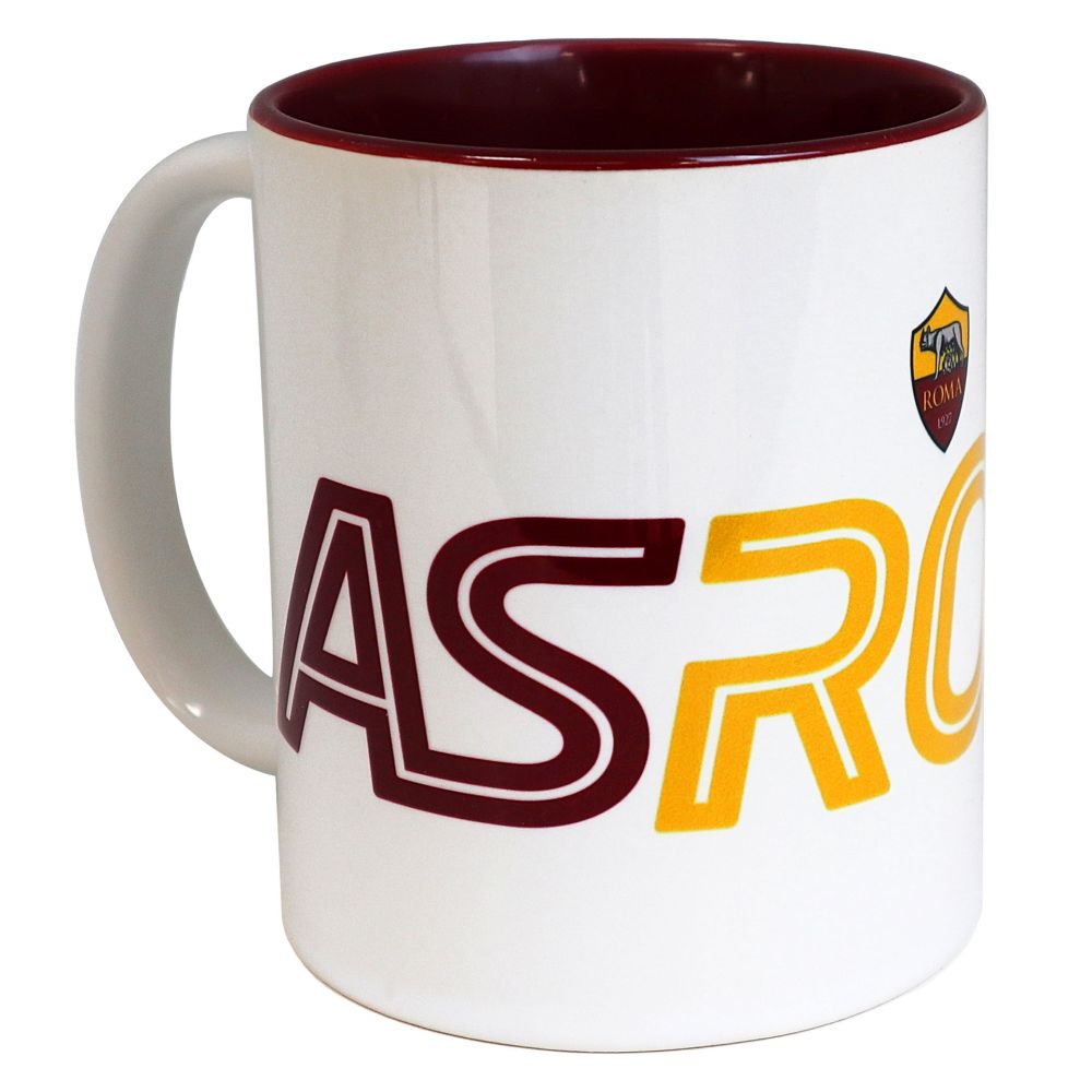 MUG IN CERAMICAAS ROMA CON INTERNO BORDEAUX