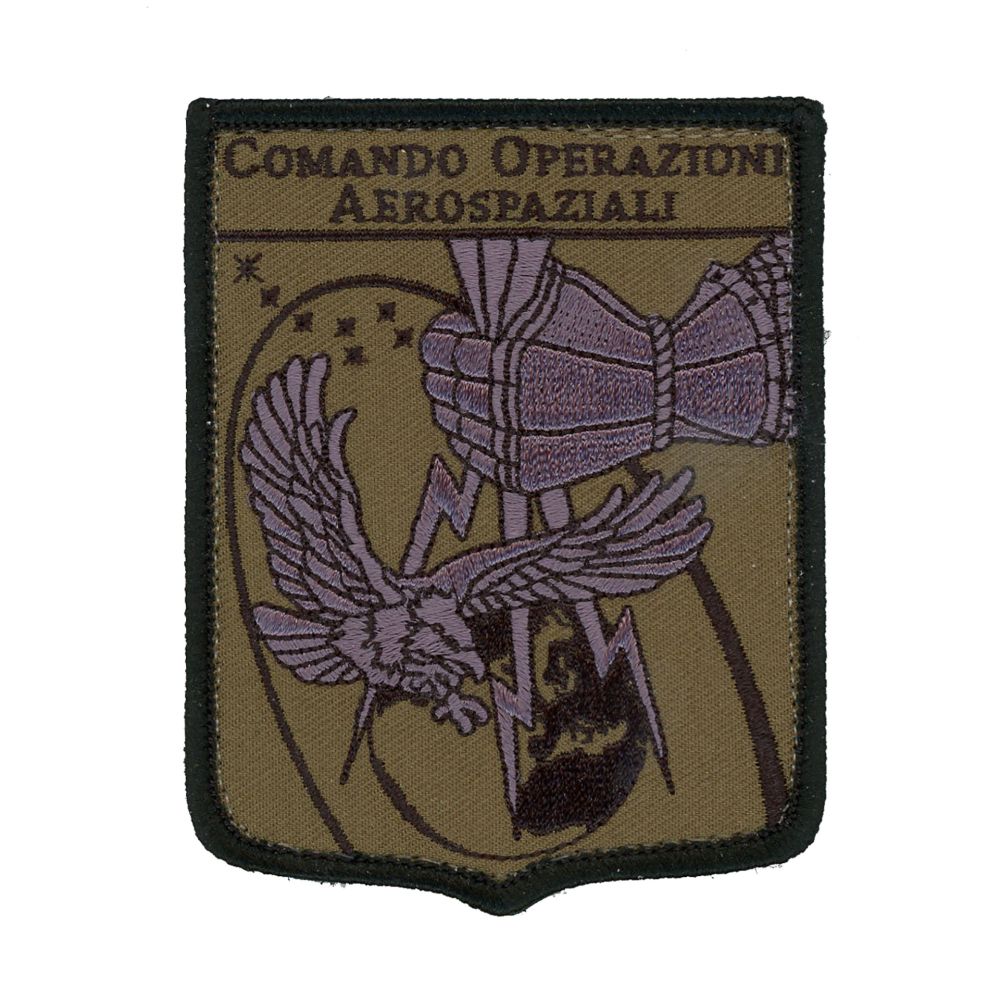 PATCH DISTINTIVO BASSA VISIBILITA RICAMATA VELCRO 90X70 MM COM.OPER.AERO
