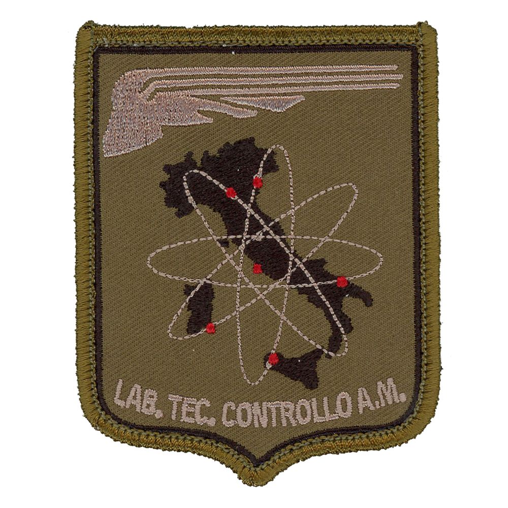 PATCH DISTINTIVO RICAMATO CON VELCRO 9X7 CM LABORATORIO TECNICO DI CONTR
