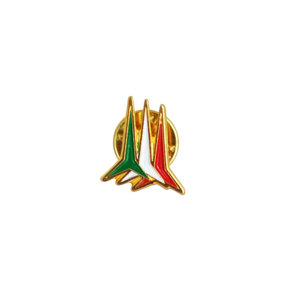 DISTINTIVO DA GIACCA IN METALLO SMALTATO A FREDDO F.T. DIMENSIONI 15X18