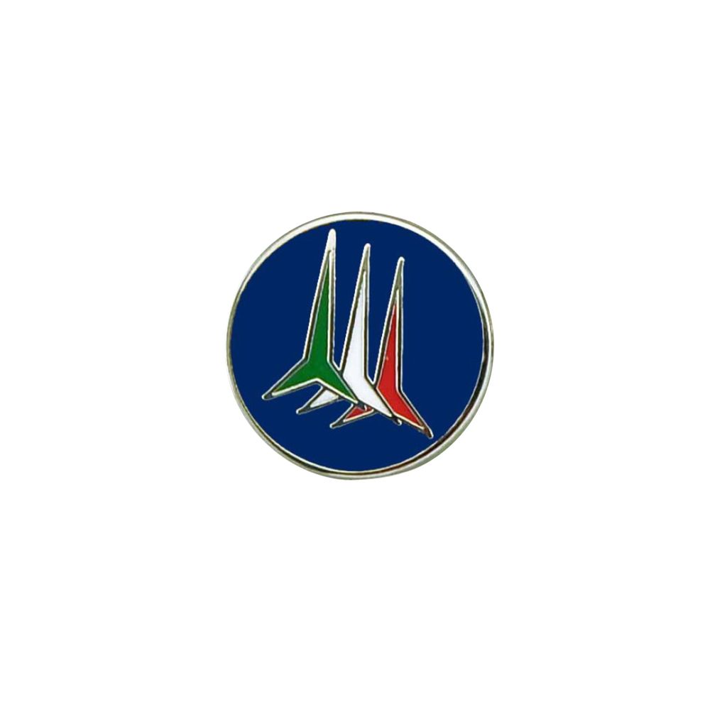 DISTINTIVO DA GICCA IN METALLO LOGO IN SMALTO LEVIGATO F.T. DIMENSIONE D