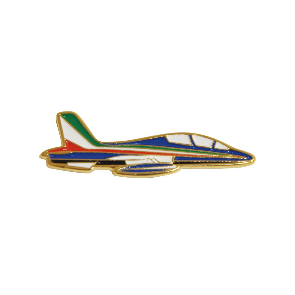 MAGNETE MB-339 PAN FRECCE TRICOLORI IN METALLO SMALTATO, DIMENSIONI 70X2