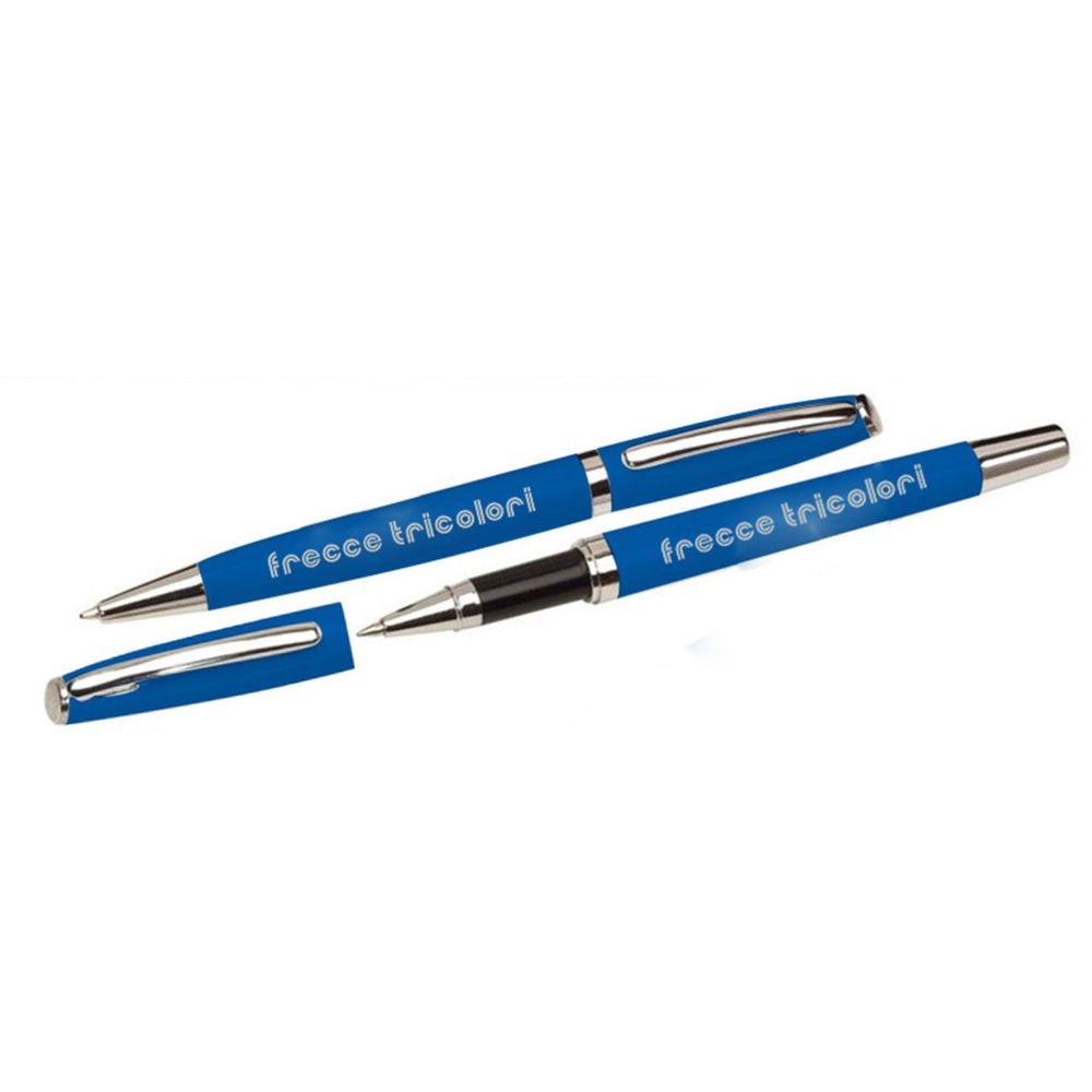 SET DUE PENNE: PENNA A SFERA E PENNA A ROLLER, ENTRAMBE CON INCHIOSTRO N