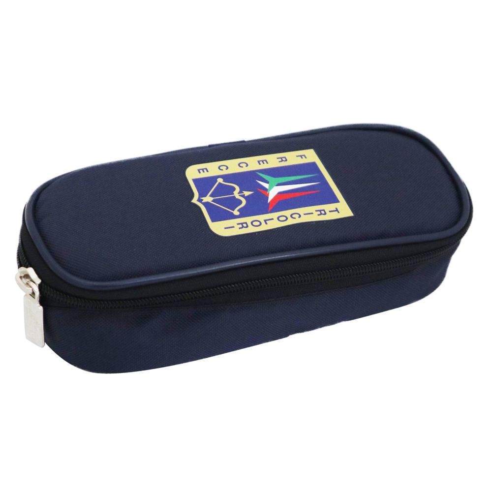 PORTACOLORI OVALE LOGO F.T CON PICCOLO SCOMPARTO INTERNO, ORGANIZER A 11