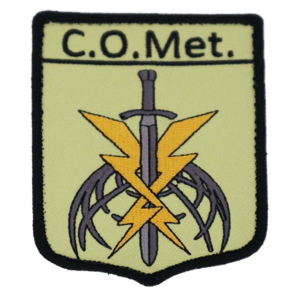 PATCH DISTINTIVO ALTA VISIBILITA RICAMATA CON VELCRO 90X70 MM CO MET